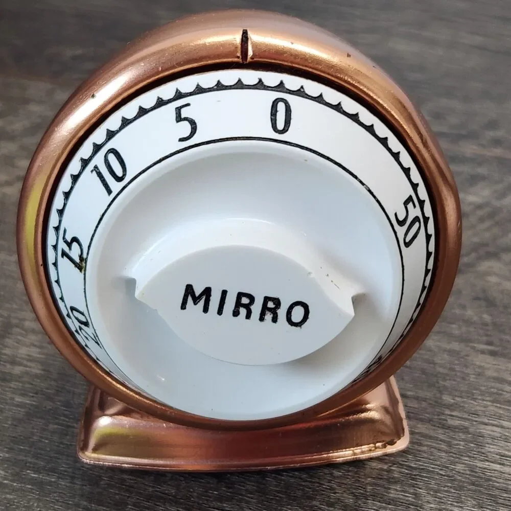 Vintage Mid Century MIRRO Robert Shaw Copper Kitchen Timer 60 Mins WORKS
